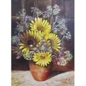 Sunflowers in Terracotta Jug Thumbnail